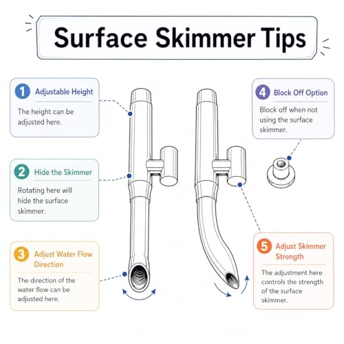 Pro 13mm Precision-Engineered Stainless Steel Lily Pipe Outflow with Integrated Surface Skimmer, Controlled Flow for Rimless Planted Aquariums & Canister Filters, Fits 1/2" ID (12/16mm) Hose