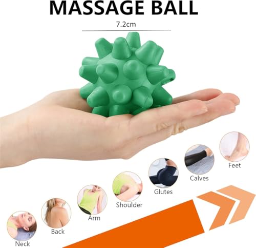 Spiky Massage Roll Balls, Deep Tissue Massager for Myofascial Release, Blue - color: Blue