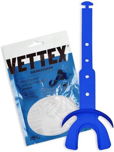 Vettex DoubleGuard Mouth Guard with Lip Protection, Royal Blue - color: Royal Blue