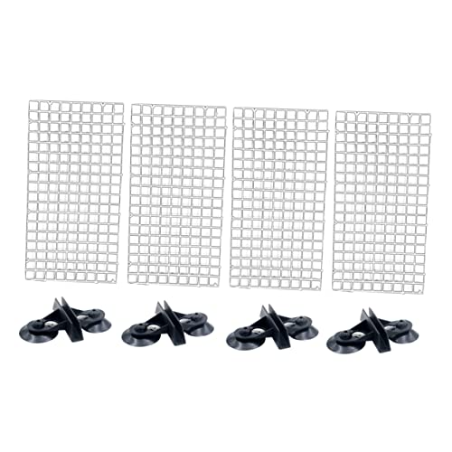 Beaupretty 2sets Fish Tank Divider Spliced Lattice Plate Aquarium Accessories Suction Cups for Betta Fish Random Color