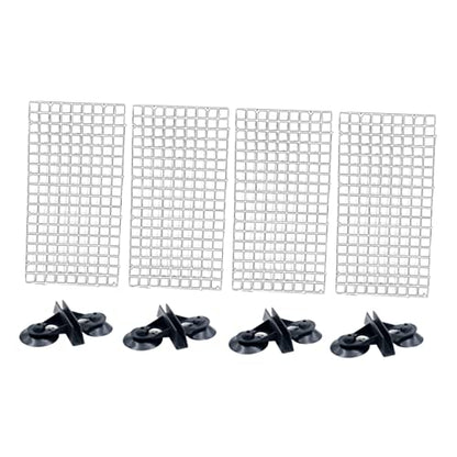 Beaupretty 2sets Fish Tank Divider Spliced Lattice Plate Aquarium Accessories Suction Cups for Betta Fish Random Color