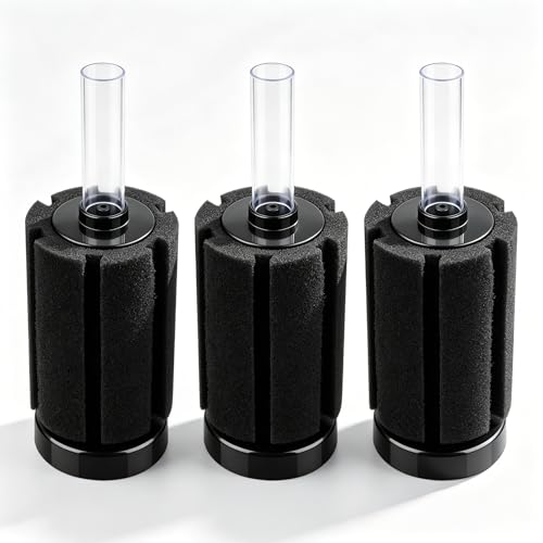 3 Pack Bio Sponge Filter for Aquarium – Up to 20 Gallons, Ideal for Betta, Fry, Shrimp & Small Fish