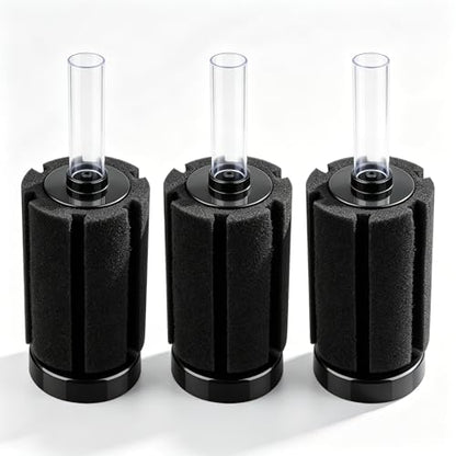 3 Pack Bio Sponge Filter for Aquarium – Up to 20 Gallons, Ideal for Betta, Fry, Shrimp & Small Fish