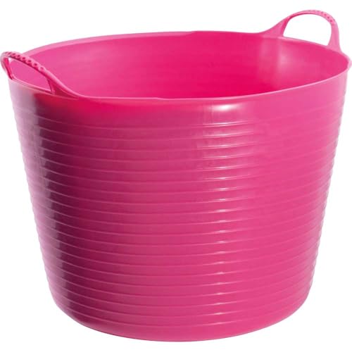 Red Gorilla - Large Tub - Pink, 9.9 gallons (38L) Heavy‑Duty Plastic Utility Bucket for Garden, Stable, Home & Toy Storage