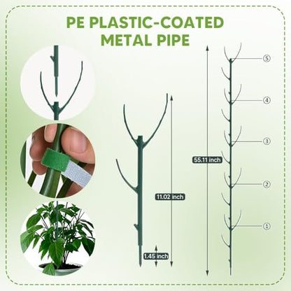 Stackable Monstera Plant Support, 5 Pack Garden Plant Support Stakes for Indoor Outdoor Plants Climbing Plant Support Structures Plant Holder Stick Moss Pole for Support Tall Potted Plants