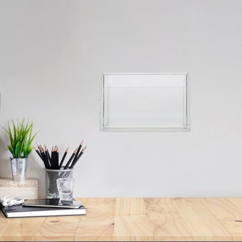 STOBOK Cotton Ball Holder Canisters Wall Mount Flyer Display Container Box 2 Compartments Bathroom Storage Cotton Pads Organizer