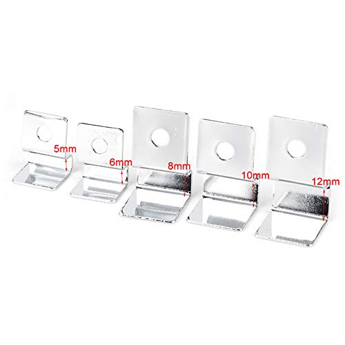 4Pcs Aquarium Cover Clip, Fish Glass Covers Clips Stainless Steel Material Aquarium Glass Cover Support Bracket Universal Lid Clips for Rimless Tanks(10mm)