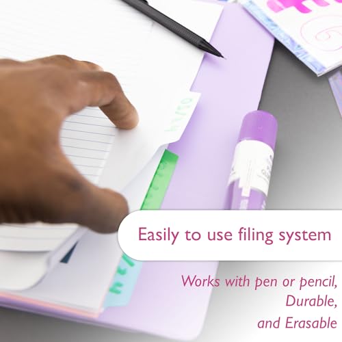 BAZIC Products White Paper Dividers with 5-Writable Color Tabs, for School Office Home, Case of 288 - size: 288-Pack