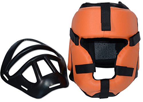 Ring to Cage Removable Safety Mask Training Headgear for Boxing, Muay Thai, MMA, Kickboxing - Youth and Adult Size - size: Large/X-Large (22.5” to 24.5” Head circumference)
