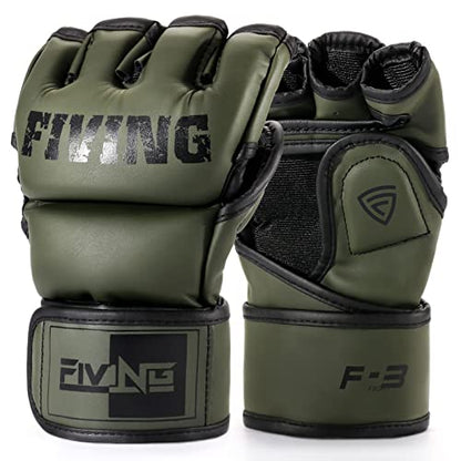 MMA Gloves for Sparring,Muay Thai,Training - color: Olive/Black, size: Medium