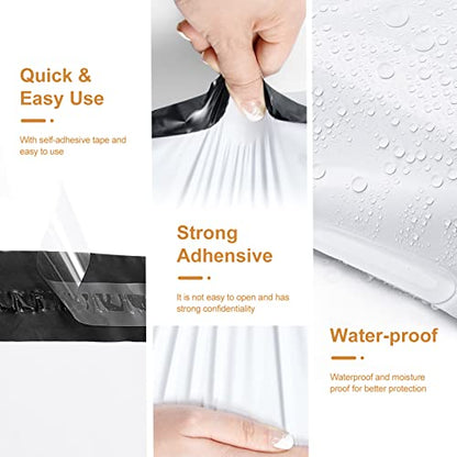 Metronic Poly Mailers 19x24 Inch 100 Pcs | Large Shipping Bags for Clothing, Small Business | Strong Thick Mailing Bags with Self Adhesive | Waterproof and Tear-Proof Large Package Bags in White - color: White, size: 19x24 100PC