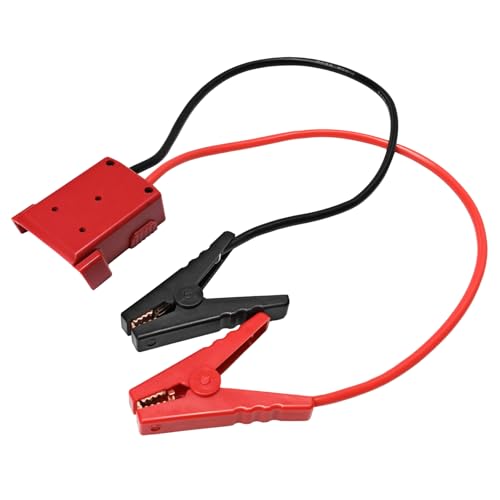Jumper Cables with Adapter, 2 Ft 8AWG Automotive Battery Booster Cable with 2 Alligator Clips, Portable Emergency Booster Jumper Starter Clamps Universal for Cars Trucks SUVs