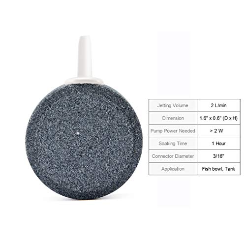 1.6 Inch Air Stone, Aquarium Air Stone, Air Stone for Fish Tank and Hydroponics Air Pump