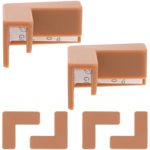 6pcs Silicone Corner Protectors for Pets, Soft Right-Angle Bumpers for Fish Tank and Furniture Safety, Medium Brown Impact-Resistant Corner Guards for Home Use