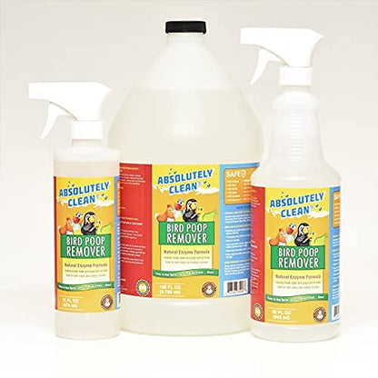 Amazing Bird Poop Cleaner Spray - Just Spray/Wipe - Safely & Easily Removes Bird Messes - Use Indoor/Outdoor - Made in The USA