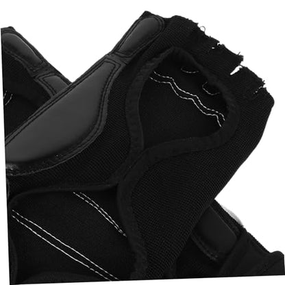 BESPORTBLE Taekwondo Double-Layer Reinforcement and Ventilated Design Foot Protector 1 Pair White Pu Sparring Gear Lightweight and Comfortable for Kickboxing Sessions and MMA Sparring Drills