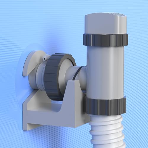 2Pcs Swimming Pool Pipe Holders, Above Ground Plunger Valves Bracket, Pool Accessories, Designed to Fit On Bestway, Intex, Hecht, and Other Major Pool Brands - color: 2 X [Plunger Valve Bracket] - Gray