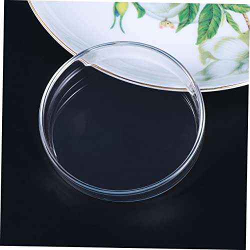Clear Glass Shrimp Food Feeder Bowl Small Round Aquarium Dish for Fish Reptiles Ornamental Supplies Glass Design for Feeding Fish Tanks