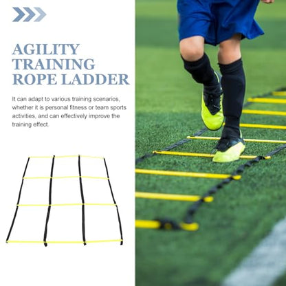 Kisangel Football Ladder: Nine-Square Agility Ladder for Soccer Training - Athletic Speed Training Tool for Footwork - Football Agility and Fitness Workouts Supply