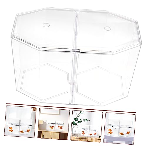POPETPOP Fish Isolation Breeding Box Transparent Incubation Tank for Small Fish and Shrimp Easy Installation Betta Breeder Enhances Fry Survival Rate