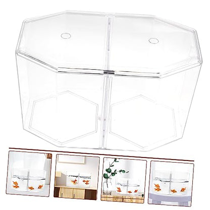 POPETPOP Fish Isolation Breeding Box Transparent Incubation Tank for Small Fish and Shrimp Easy Installation Betta Breeder Enhances Fry Survival Rate