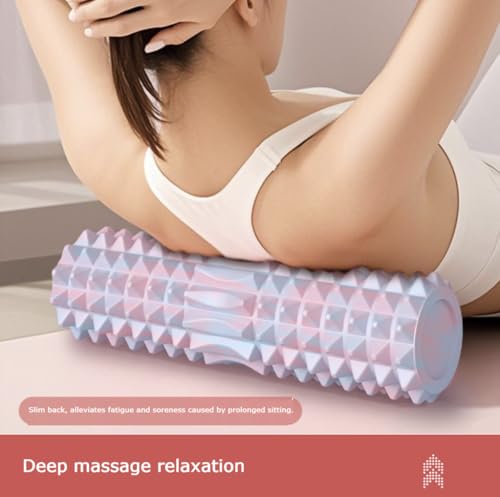 Solid Foam Roller Yoga Stick Roller Dual-Zone Leg Muscle Relaxation Deep Massage Relaxation Pain Relief (Colorful (Solid)) - color: Colorful (Solid)