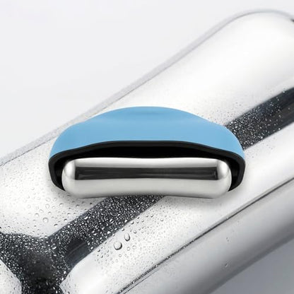 Cooling Massage Roller with Ergonomic Handle for Deep Tissue-Blue - color: Blue