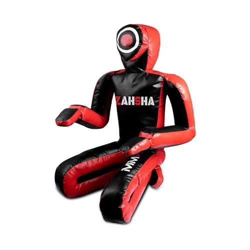 BJJ Wrestling Grappling Self Defense Training Vinyl Dummy, Unfilled - color: Red, size: 48 inch|120cm|4 Feet