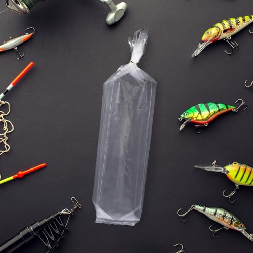 50pcs Plastic Fish Bags 6x34cm Thickened Leak-proof Shipping Pouches for Live Aquarium Fish Transport and Storage Small Carrying Packaging Bags for Betta and Guppy