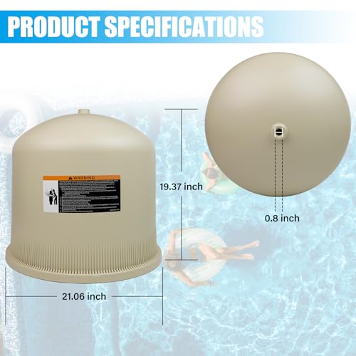 Pool Filter Almond Lid Assembly Compatible with pentair 178581, for Clean & Clear Plus 420 CCP420 160301 and Quad D.E. 80 Pool and Spa Cartridge Filters, Pool Filter Housing Cover Tank Top Lid, 21 In