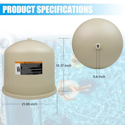 Pool Filter Almond Lid Assembly Compatible with pentair 178581, for Clean & Clear Plus 420 CCP420 160301 and Quad D.E. 80 Pool and Spa Cartridge Filters, Pool Filter Housing Cover Tank Top Lid, 21 In