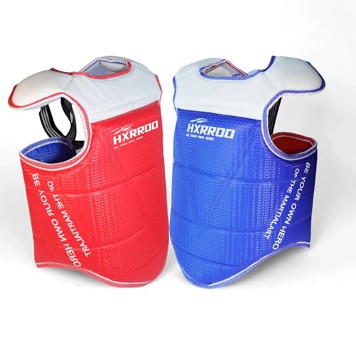 Martial Arts Chest Guard, Red and Blue Reversible, Protective Training Equipment - size: 1#