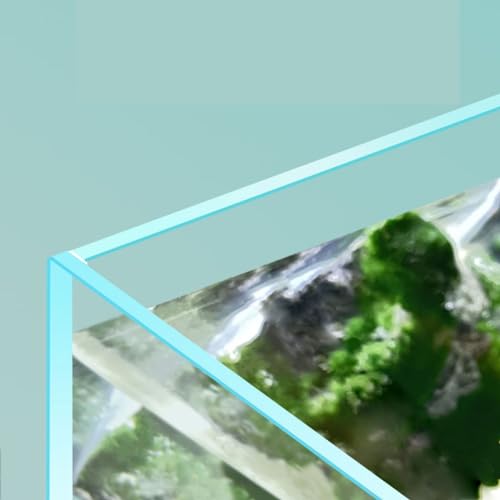 Ultra Clear 4 Gallon Rimless Low Lron Aquarium Tank, 10" L × 10" W × 10" H (25cm x 25cm x 25cm) 1/5 inch Thickness Ultra HD Glass Fish Tank with Black Nano Foam Leveling Mat Included - size: 10" L × 10" W × 10" H