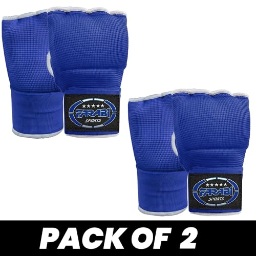 FARABI Kids Hybrid Boxing Inner Gloves Punching Boxing Gloves - color: All Blue (Pack of 2)