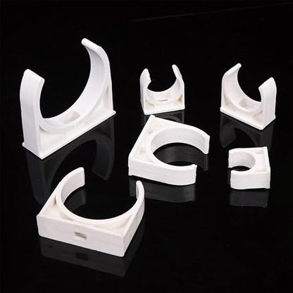80 Pcs U-Shaped PVC Water Pipe Clamps Clips, U-Shaped Buckles Fit for 1" (25mm) Water Pipes,Water Supply and TV Trays Tubing Hose Hanger Support Pex Tubing （White 25mm） - size: 25mm,80Pcs(White)
