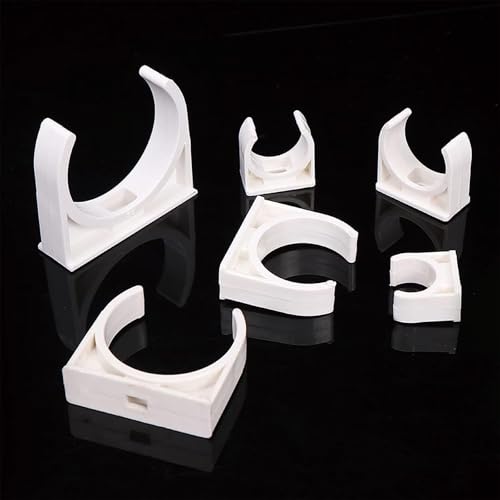 40 Pcs U-Shaped PVC Water Pipe Clamps, U-Shaped Buckles Fit for 1-1/4" (32mm) Pipes, TV Trays Tubing Hanger Support Pex Tubing (White 32mm) - size: 32mm,40Pcs(White)