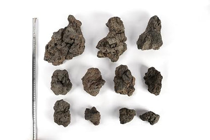 Black Icelandic Lava Stone Natural Rocks (18lbs, 3~11 inches,11pcs) for Aquariums, Paludariums, Terrariums, Caves and Rocky Peaks, Mountainous Desert Landscapes - size: 13 Black Icelandic Lava Stone(3-9 inches,18lbs)