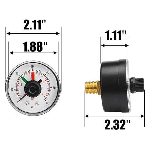 ECX2712B1 Pressure Gauge for Ha-yward Pool Filter DE Sand and Cartridge Filters ProGrid DE XStream Filters & SwimClear Filter 190059 Pool Dial Pressure Gauage