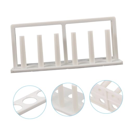 Healifty Plastic Test Tube Rack Holder White Water Quality Test Tube Stand Organizer for Laboratory and Aquarium Use