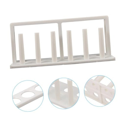 Healifty Plastic Test Tube Rack Holder White Water Quality Test Tube Stand Organizer for Laboratory and Aquarium Use