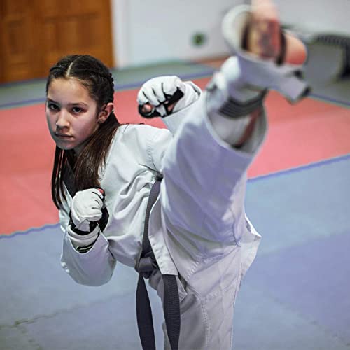 Punch Bag Training Gloves, LangRay MMA Grappling Gloves for Sparring Martial Arts Boxing Training for Adults and Kids - size: Medium, style: Taekwondo White