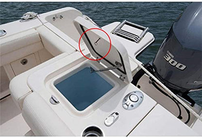 Marine Hatch Cover Pull Handle with Spring Hidden Pin Button for Fishing Boat Yacht ， Stainless-Steel 316 Hatch Cover Pull Lifter & Rubber Gasket and Spring - style: Diameter: 4.8mm