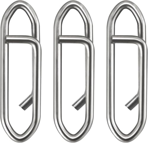 Dr.Fish Fishing Speed Clips Power Quick Clips for Fishing Lures Quick Change Stainless Steel Lure Snaps Saltwater Freshwater Crankbait Tackle Snaps - color: XL-175LB-1.2", size: 100 Pack