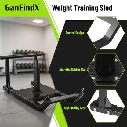 GanFindX Weight Sled, Workout Sled for Athletic Fitness Strength Training