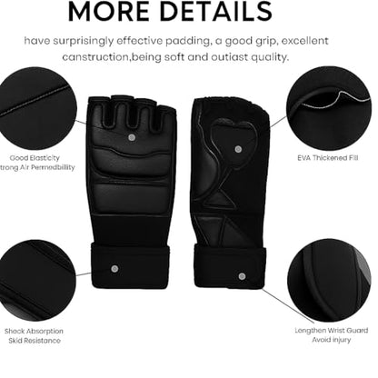 Taekwondo Sparring Gear Set with Shoes and Gloves, Karate Hand and Foot Protectors for Boxing and Kickboxing, Wrist Wraps and Ankle Support Gear for Men, Women, and Kids Training - size: X-Large