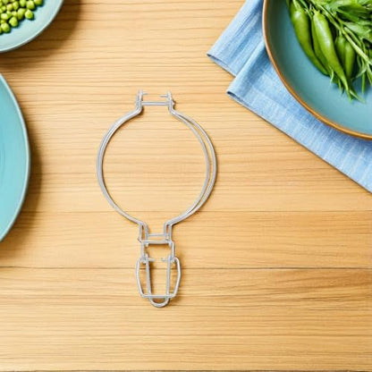 SUPVOX 6pcs Stainless Steel Sealed Jar Clips 93mm Honeycomb Shape Wire Buckles for Glass Jars Food Preservation Canning Storage Accessories
