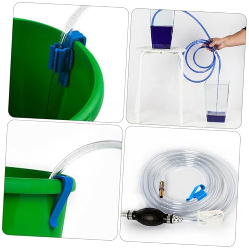 NUOBESTY Manual Suction Hose Set with Car Guide Oil Tube and Water Siphon Pump for Fish Tank Water Change and Automotive Fluid Transfer