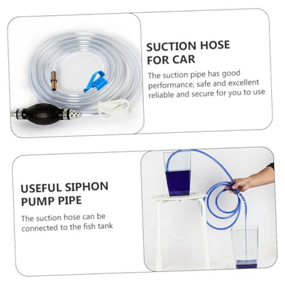 Cabilock Manual Suction Siphon Pump Hose for Vehicle Oil and Water Transfer, Practical Guide Oil Tube for Car Fuel, Aquarium Water Suction and Home Use