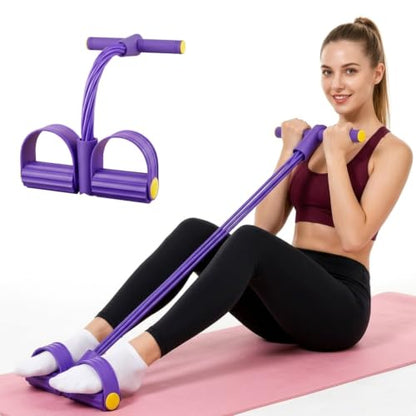 Pedal Resistance Band with Handle,4/6/8 Tubes Available,Full-Body Workout