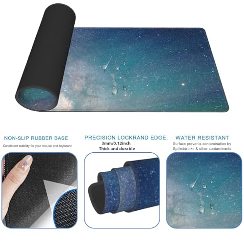 Sea Turtle Gaming Mouse Pad – 12x31.5in Large Extended Desk Mat with Underwater Marine Life Design – Non-Slip Rubber Mousepad for Office Home – Deskmat Gifts for Ocean Lovers Decor